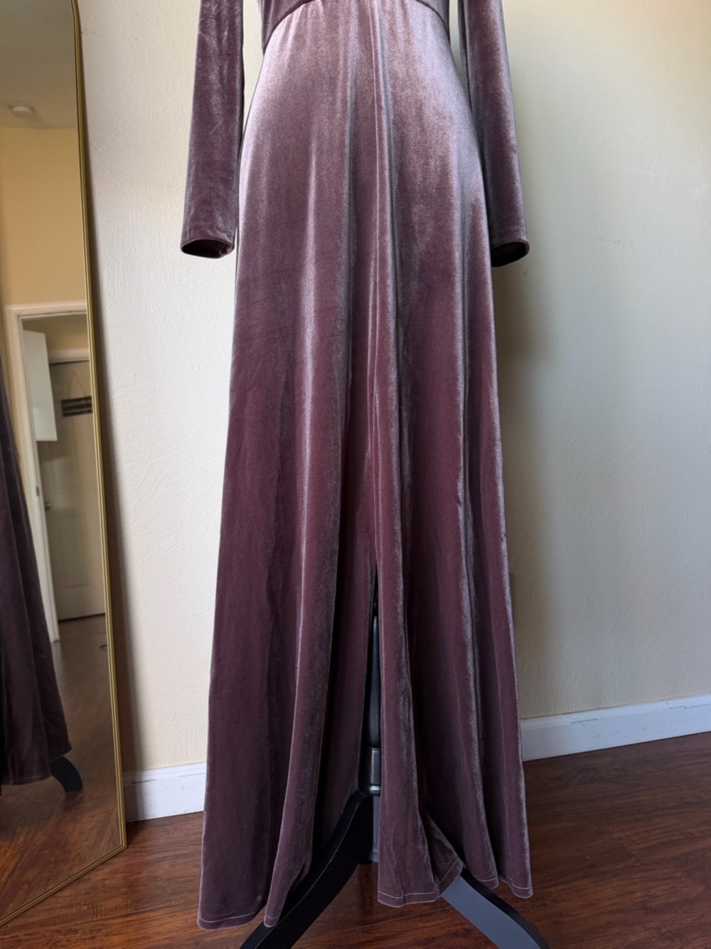 Velvet maxi dress open back elegant jenny yoo collection size 4 wedding - Picture 5 of 10